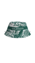 Green fisherman's bucket hat with hammerhead shark design