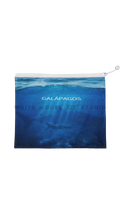 Blue water-resistant bag with Underwater World ocean print