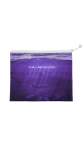 Purple water-resistant bag with Underwater World ocean print
